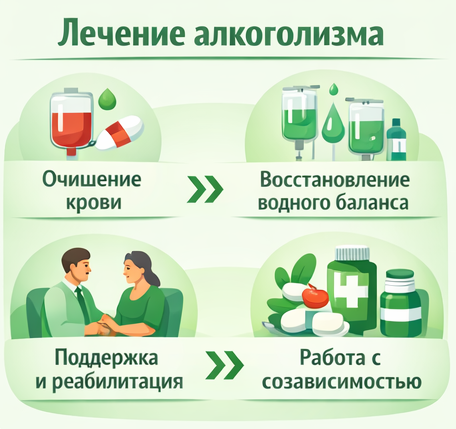 лечение алкоголизма в Минусинске этапы